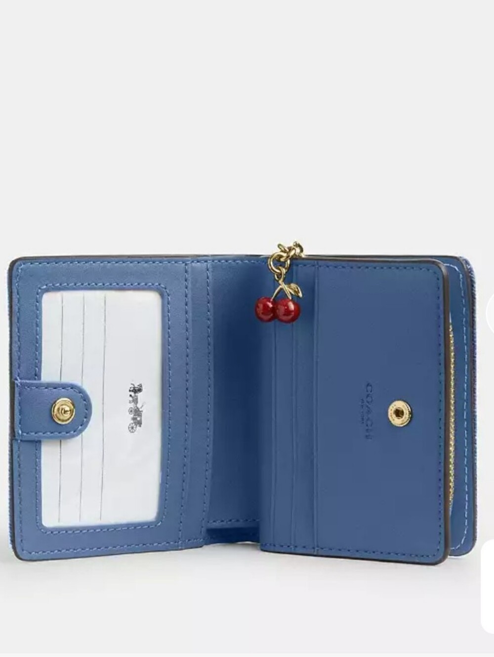 Coach Snap Wallet in Loved Denim with Charms - Picture 2 of 3